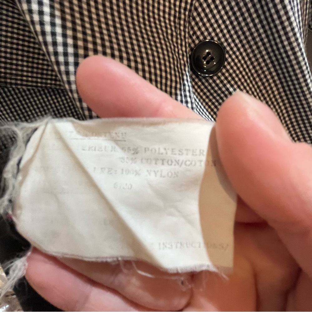 Vintage Gingham Thin Trench Coat - Picture 7 of 7